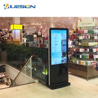 China Indoor 55 Inch Floor Standing Vertical LCD Touch Screen Advertising Display Digital Signage Kiosk for sale