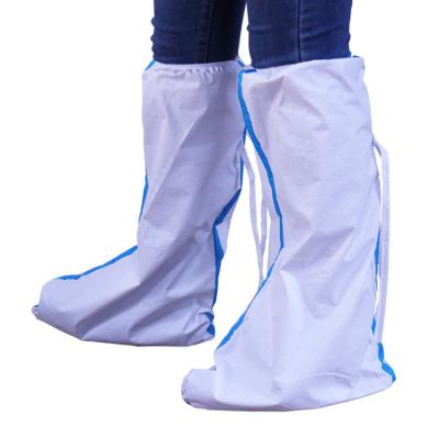 China Lightweight Disposable Boots Cover Elastic Protective Waterproof Long Boot for sale