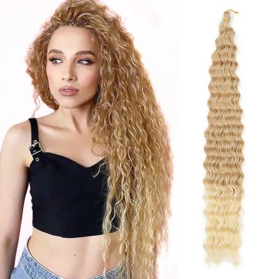 China 30 Inch Long Afro Curly Crochet Hair Ombre Brown Synthetic Pink Blonde Long Hair Soft Loop Hair Accessories For Goddess for sale