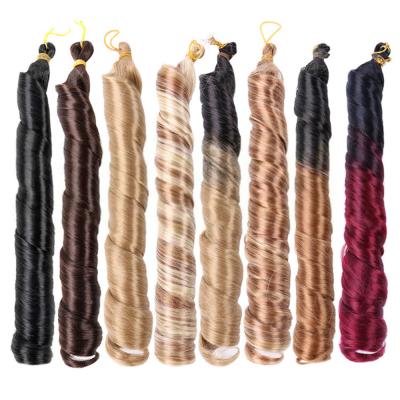 China European Wig Spiral Wave Loose Curl Hair New American Chemical Fiber Loose Wave Crochet Synthetic Hair Extensions Crochet Hair Braids for sale