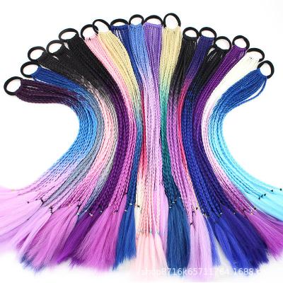 China Hair Accessories Wholesale Hot Products Styling Hair Rope Ring Rubber Bands Synthetic Hair Elastic Ponytails For Girls And Women for sale