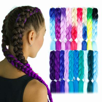 China African Hair Braiding Styles Ombre Colored Jumbo Braiding Extensions Crochet Synthetic Hair Expression Jumbo Braiding Hair For Braids for sale