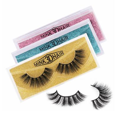 China Reusable Many Box Packing Stock Colorful Eyelash Tweezers Set 3D Real Mink Eyelashes 100% Real Mink Eyelash Wholesale Real Mink for sale