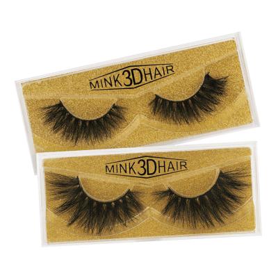 China Real Mink Fluffy Eyelashes Vendor With Free Box Wholesale Reusable Thick False Eyelash 3D Tweezers for sale