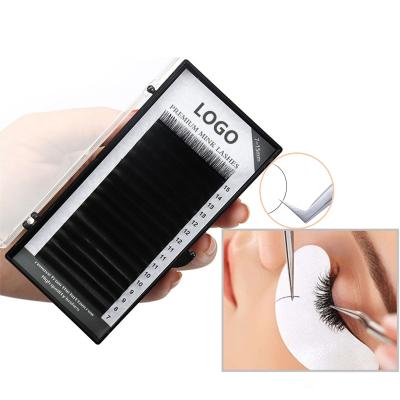 China Natural Soft STOCK 0.05, 0.07, 0.10mm Thickness 7-15mm Mixed Lashes For Lashes Extensions Individual Lash Silk Faux Mink J Since C D Loop for sale