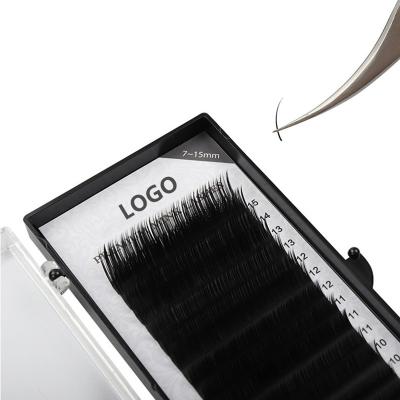 China Individual Silk Eyelash Lash Packaging By Tray Individual Lashes Extension Russia Volume Different False Lashes Wholesale Natural Soft for sale