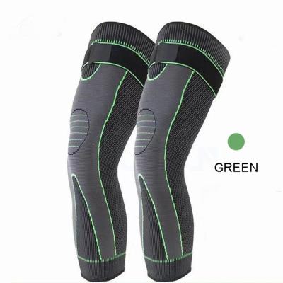 China Adjustable Elasticity Breathable Hot Sale Lengthen Knee Brace Long Leg And Knee Support Sleeve For Arthritis Retraining Running Tendonitis for sale