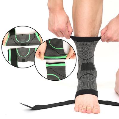 China Adjustable Sports Ankle Brace Manufacture Selling Support Compression Sleeve Fitness Ankle Straps Sport Ankle Brace for sale