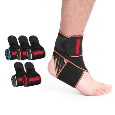 China Sports Ankle Support Sleeve Compression Adjustable Weight Sports Basketball Elastic Ankle Brace for sale