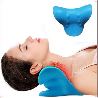 China New Comfortable Hot Chiropractor Cervical Neck Support Release Neck Shoulder Pain Trigger Points Massage Neck Pillow for sale