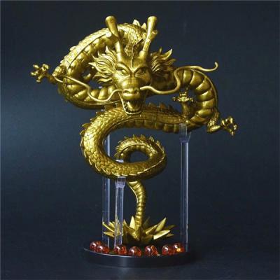 China DBZ Dragon Small Size Shenron Cartoon Character Model Toy Anime Funny PVC Figure (Golden Color) for sale