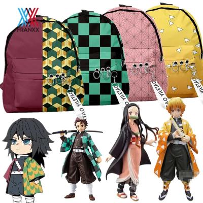 China Waterproof Backpack Demon Slayer: Kimetsu No Yaiba Canvas Tomioka Giyuu School Bags Girls Travel Mochila Feminina Notebook Boy for sale