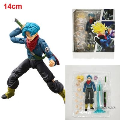 China MODEL TOY saling 14cm Trunks Vegeta Broly Buu action figure Goku super saiyan PVC collection DBZ Toys model for gift for sale