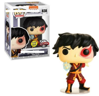 China Limited Edition Cartoon FUNKO POP Toy Animation The LAST AIRBE ZUKO #838 Glows Doll Cute Collection Action Number Toys Vinyl Model Wholesale for sale