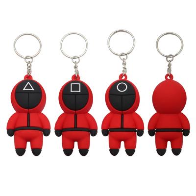 China MODEL TOY Multiple colors of the same squid korean game doll toy keychain game squid drama key chain for sale