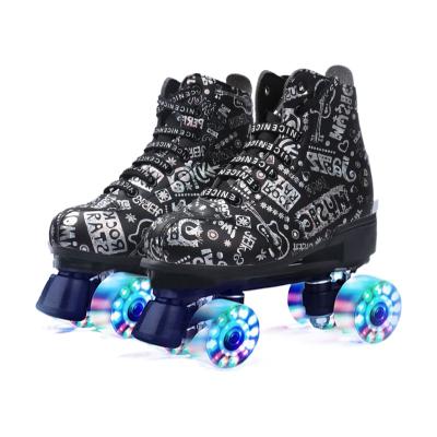 China Fashion Shoes Row 4 Wheels Wholesale Roller Skates\Wholesale Customization Comfortable\Durable Double For Kids for sale