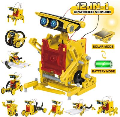 China STEM 12-in-1 Battery Powered Educational Toy Hot Sales Solar Robot Toys DIY Science Experiment Building Kit for Kids 2 in 1 Kids Learing Toys for sale