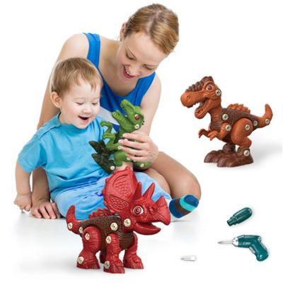 China Low Price Stem Price Disassembled Dinosaur Toy Building Toy Set With Electric Drill Children 3 Ages+ Learning Educational Toy for sale