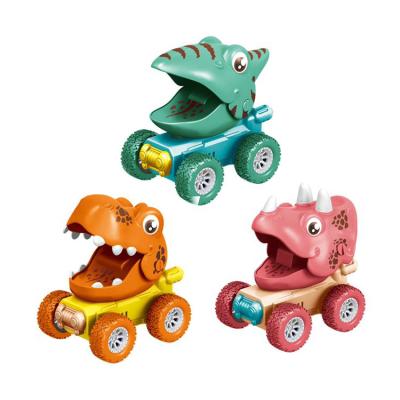 China 2020 Newest Racing Dinosaur Car Press And Cartoon Animal Toys 9*11*12.5CM for sale