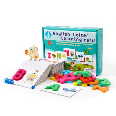 China DIY TOY Preschool Educational Montessori Toys for Toddlers Kids Including Wooden Alphabet and Number Flash Cards Puzzle for sale