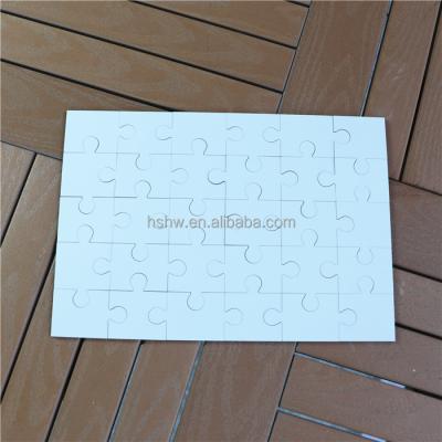 China DIY TOY Wholesale Printable Sublimation Blanks MDF Blank Wooden Puzzles For Kids 30 Pieces for sale