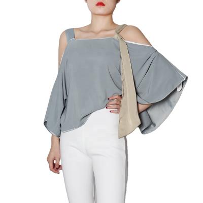 China Breathable Tops Shirt Blouses Irregular Canvas For Western Women Casual Clothing DHL quantity for sale