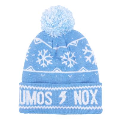 China Custom made COMMON pom pom beanie cuff kids designer beanie pom beanie hat for sale