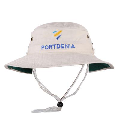 China Bulk Custom Character Adult Mens Bucket Hats Embroidered White Bucket Hat With String for sale