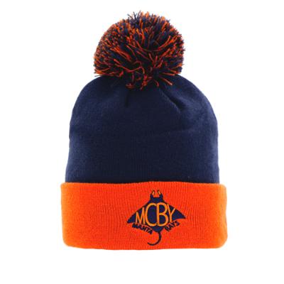 China BSCI JOINT Custom Women's Two Tone Color Rib Knitted Acrylic Skullcap for sale