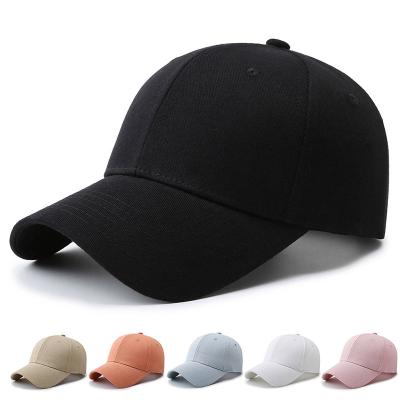 China Men's Metal Strap 6 Panel Black Blank Cotton Baseball Cap for sale