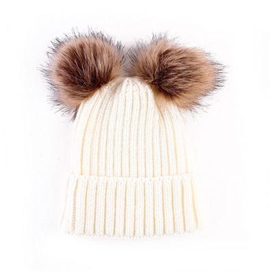 China JOINT Custom Pom Pom Knit Beanies Hat Baby 100% Acrylic Beanie Hats for sale