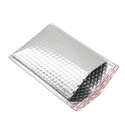 China Eco-Friendly Waterproof Shockproof Metallic Silver Metallic Custom Poly Bubble Mailer Bubble Mailer Padded for sale