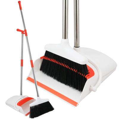 China Home Used Set /Dust Pan Standing Upright Sweep Broom and Dustpan Set for sale