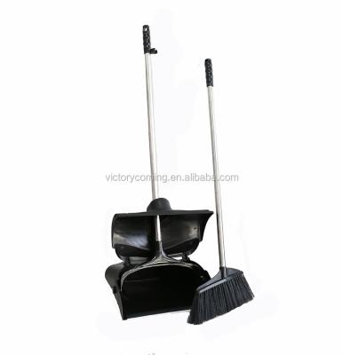 China Home Used Broom and Dustpan Set /Dust Pan Standing Upright Sweep Set for Home Office Hardwood Floor Commercial Use for sale