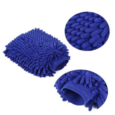 China Durable Car Wash Glove Waterproof Microfiber Chenille Anti-Scuff Wash Glove Premium Liner Sponge For Car for sale