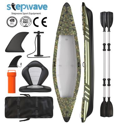 China 0.9mm PVC Surfing Canoe Two Person Inflatable Kayak From Professional Manufacturer for sale