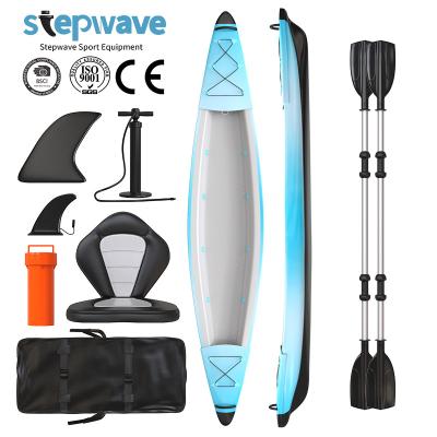 China 0.9mm PVC Surfing Manufacturer Professional Fishing Kayak 2 Person , Kayak Use In Water for sale