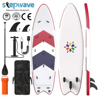 China Dropshipping Big Sup 12h Unisex Surfboard Long Board Inflatable Packing Rack Up Paddle Board Wood Inflatable Sup for sale