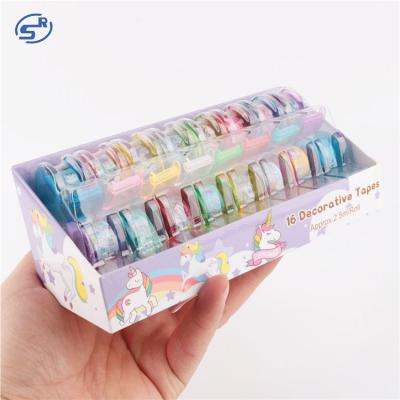 China Waterproof Sunrise Custom Printed 16 Diy Decorative Cartoon Mini Adhesive Tape for sale