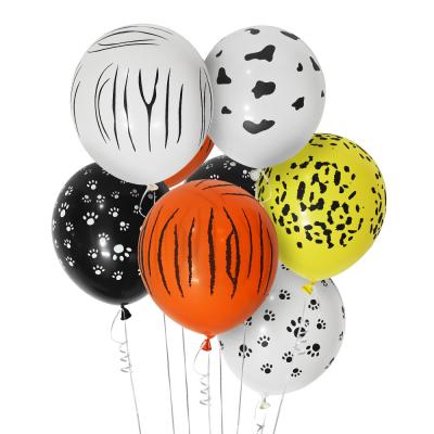 China Modern customizable printing template 12 inch paw print balloon latex balloon theme party for sale