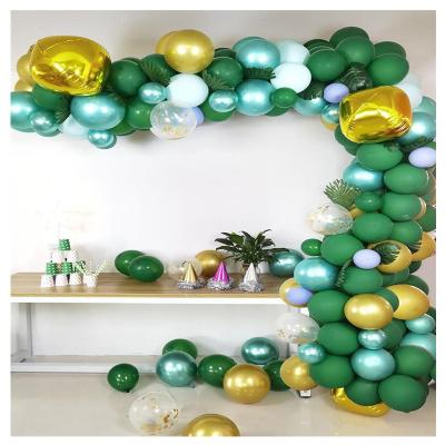 China Modern Green Forest Arch Garland Balloon Balloon Kit Dark Green Birthday Decoration for sale