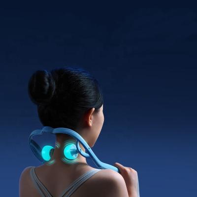 China New Portable Innovative Wireless Dual Frequency TENS+EMS Pulse Neck and Shoulder Massager Neck Massager for sale