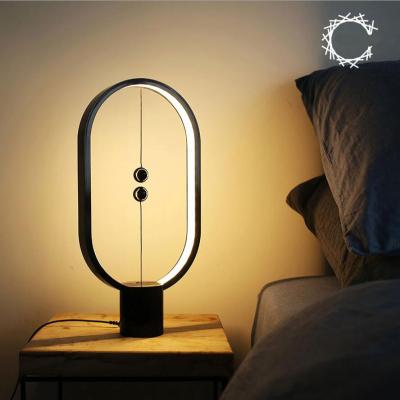 China Newest Modern Atmosphere Heng Balance Lamp Magnetic Levitation Night Floating Light for Bedroom Bedside Desk Decoration for sale