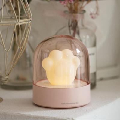 China Modern Cute Cat Paw USB Music Player Speakers Sleep Night Light Atmosphere Lamp for sale