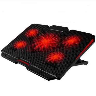 China Wholesale Adjustable Heat Adjustable 17inch Notebook Gaming Cooler with 5 Fans Laptop Pad Cooling Stand for sale