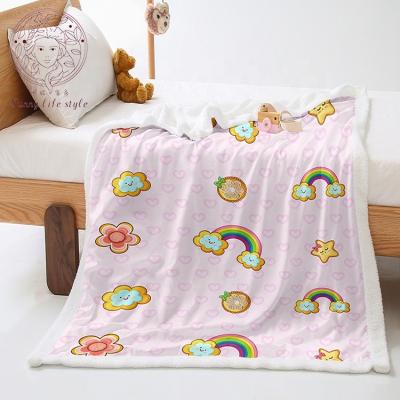 China High density Autumn Winter Wholesale New Hot Selling Microfiber United Fashion 100% Polyester Knitted Throw Blanket Rainbow Collection for sale