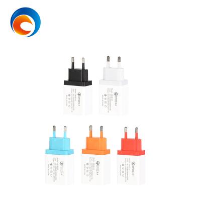 China QC 3.0 EU USA QC3.0 3.5A Charger Multicolor Fast Smartphone USB Wall Charger For Travel Usb Charger for sale