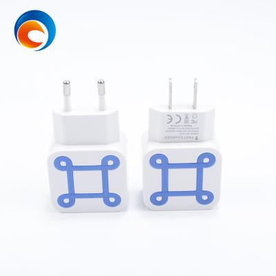 China US EU 2*USB 5V 1A Noctilucent Noctilucent Charger for Android/iPhone for sale