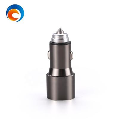 China Safety Multi Functional Zinc-Aluminum Alloy USB Car Charger With PE Bag for sale