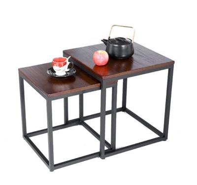 China Northern Europe coffee table small metal square material side tea table for home and living room for sale